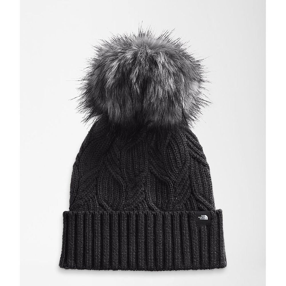 The North Face Beanies Womens Australia - The North Face Oh-Mega Fur Pom Black (KGU-537081)